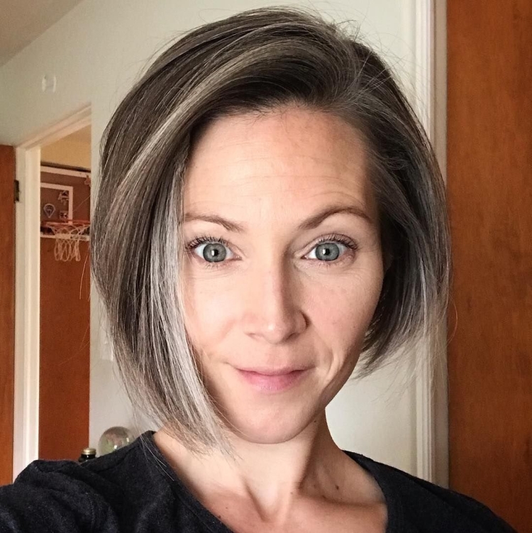 Каре с сединой