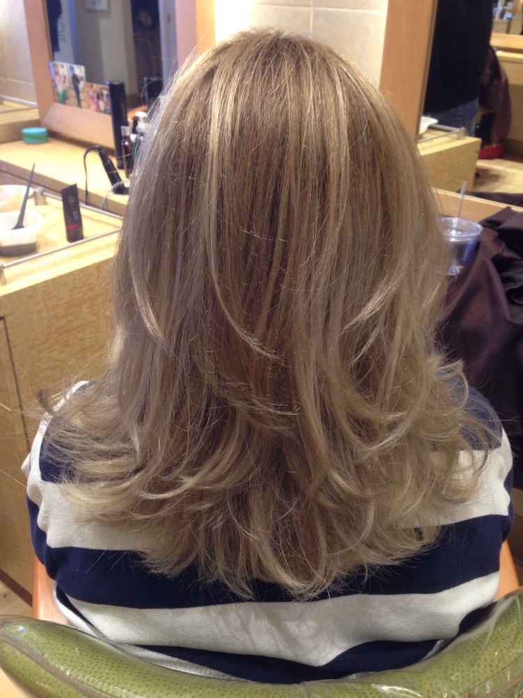 Мелирование на волосы до лопаток