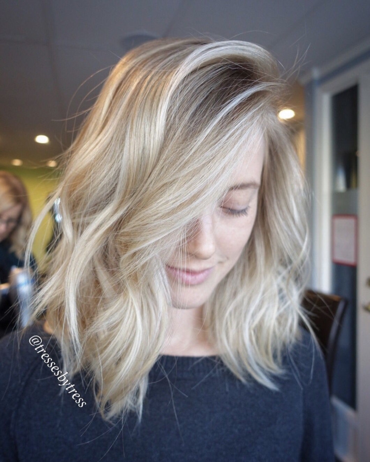 Окрашивание на средние волосы светлые