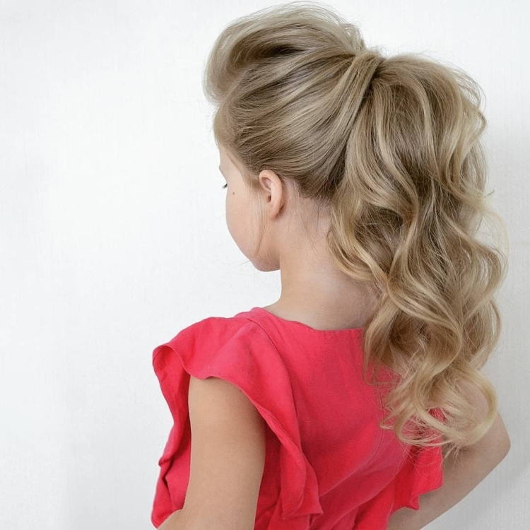 Прическа высокий хвост для девочки