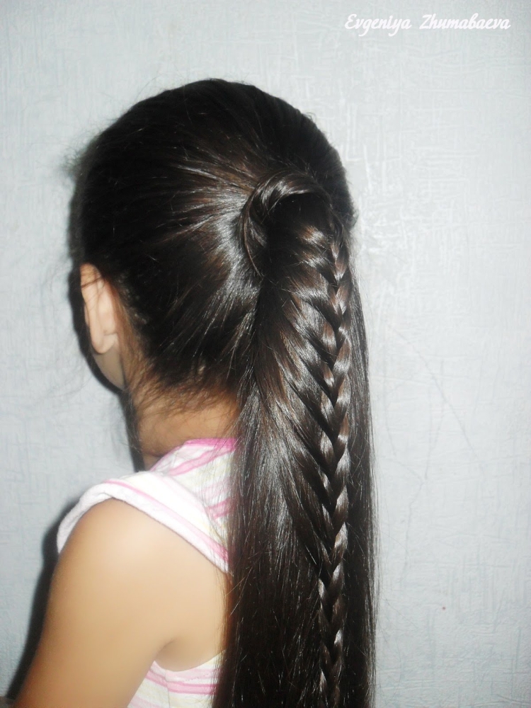 Косички хвостики для девочек