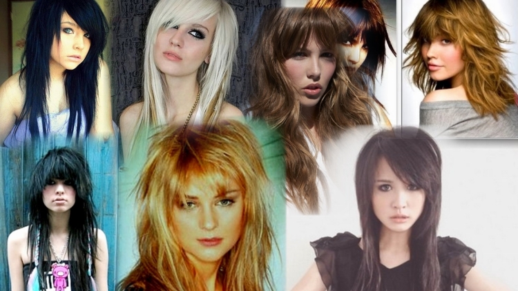 Стрижка Каскад с короткой макушкой на средние волосы