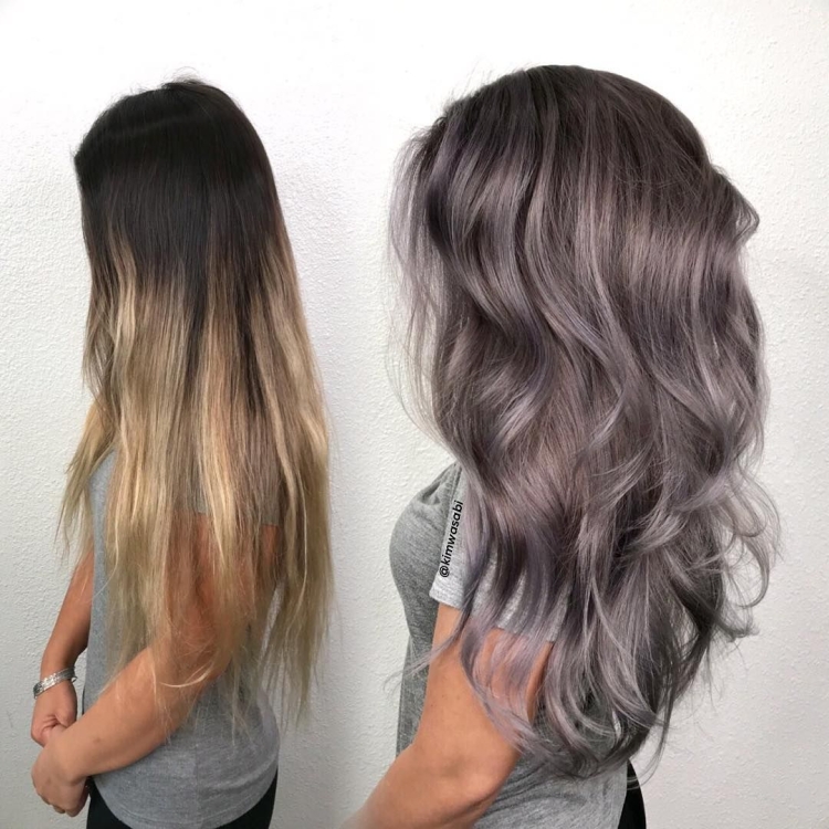 Окрашивание АИР-тач на темные волосы