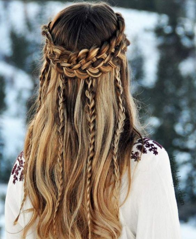 Плетение кос с канекалоном Викинг