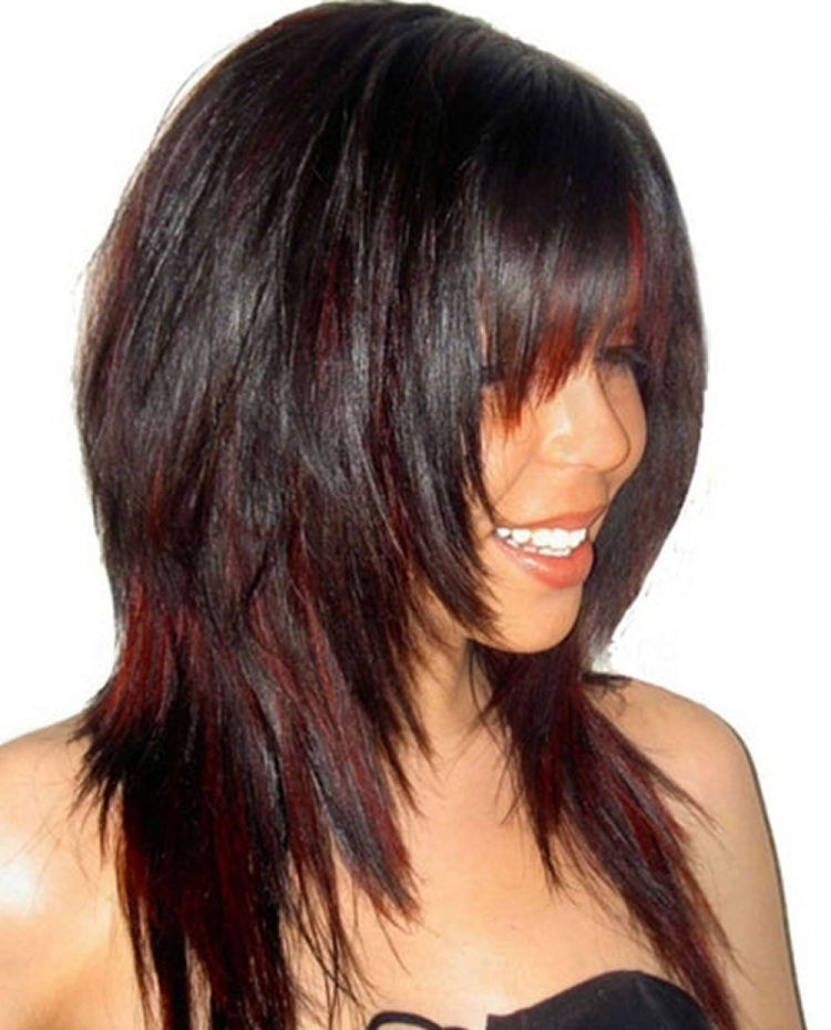 Каскад на темные волосы