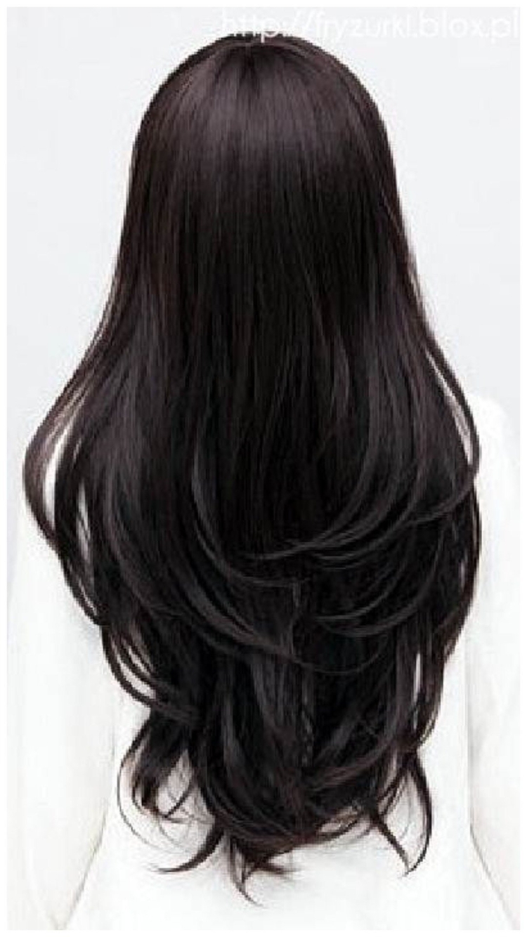 Стрижка Каскад Боб на средние темные волосы