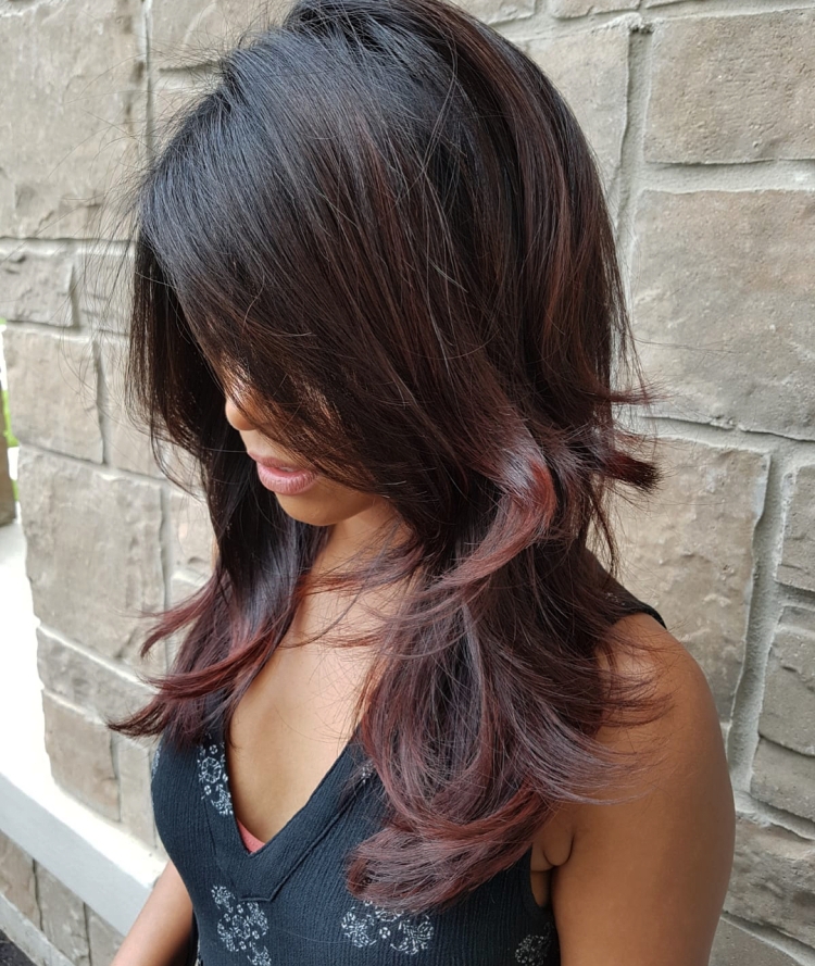 Каскад итальянка на длинные волосы