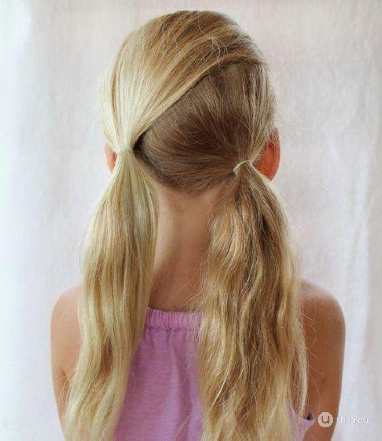 Прическа хвост для девочки
