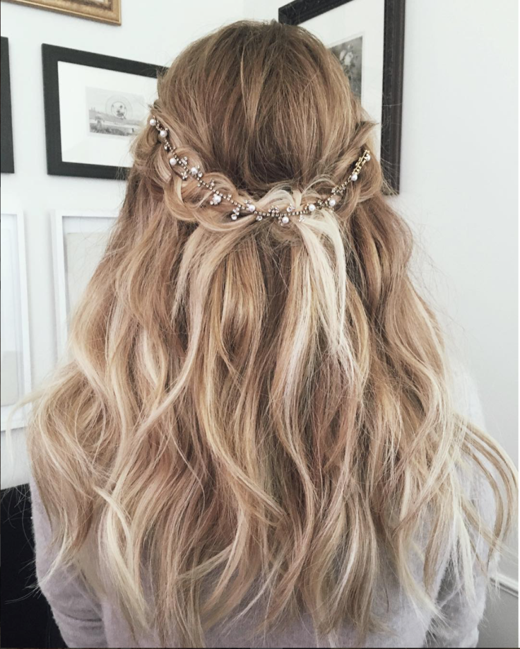 Прическа на распущенный волос