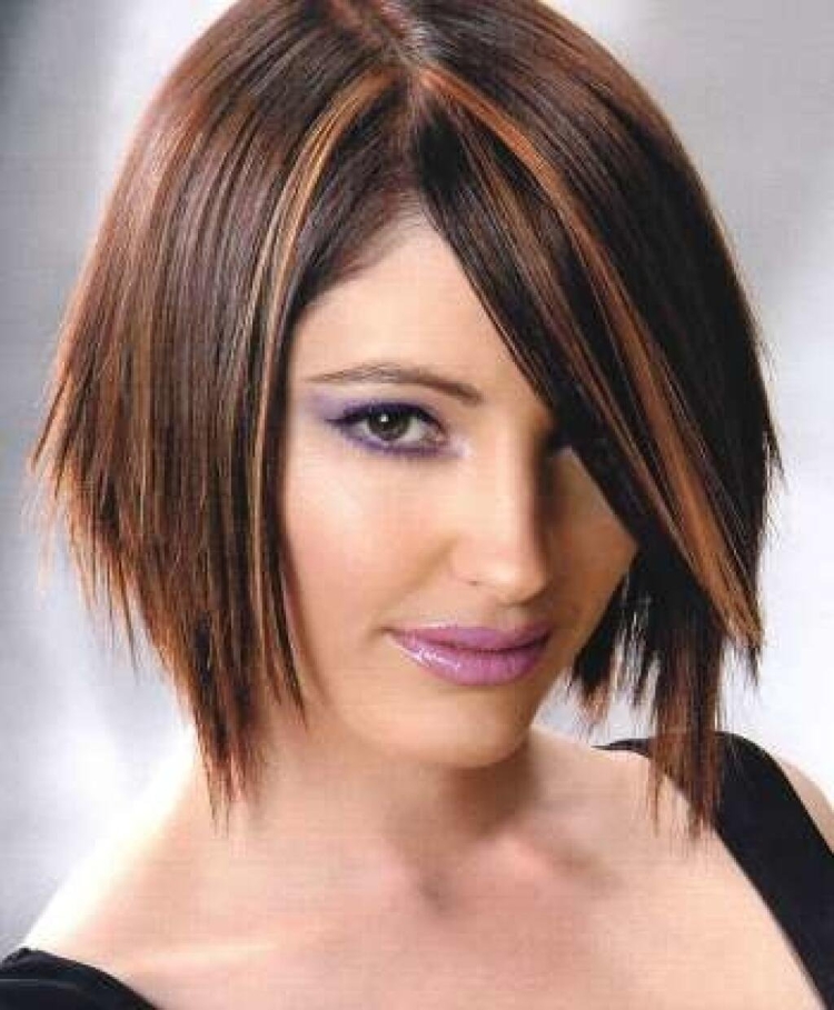 Мелирование прядями на короткие волосы каре