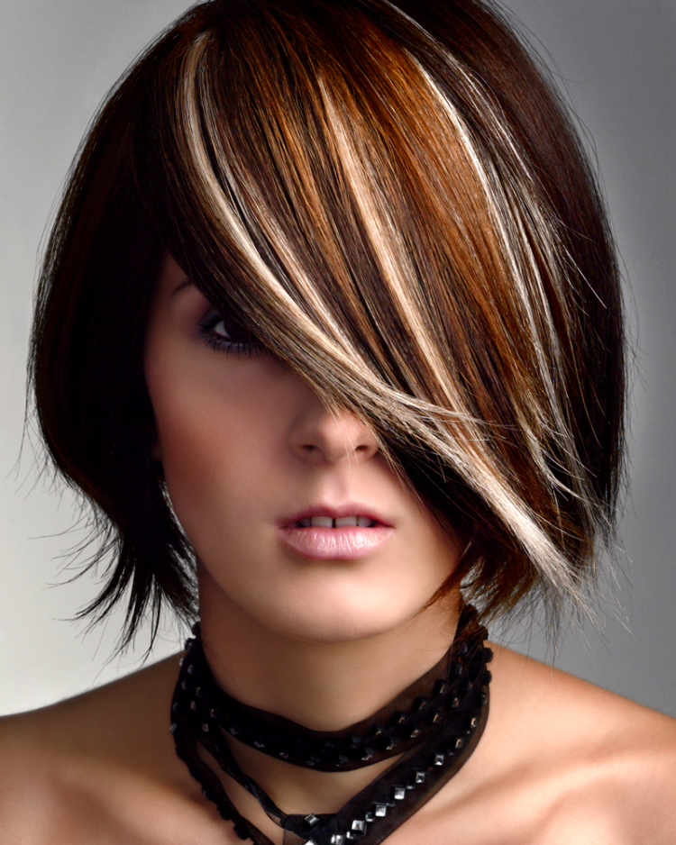 Редкое мелирование колорирование на темные волосы