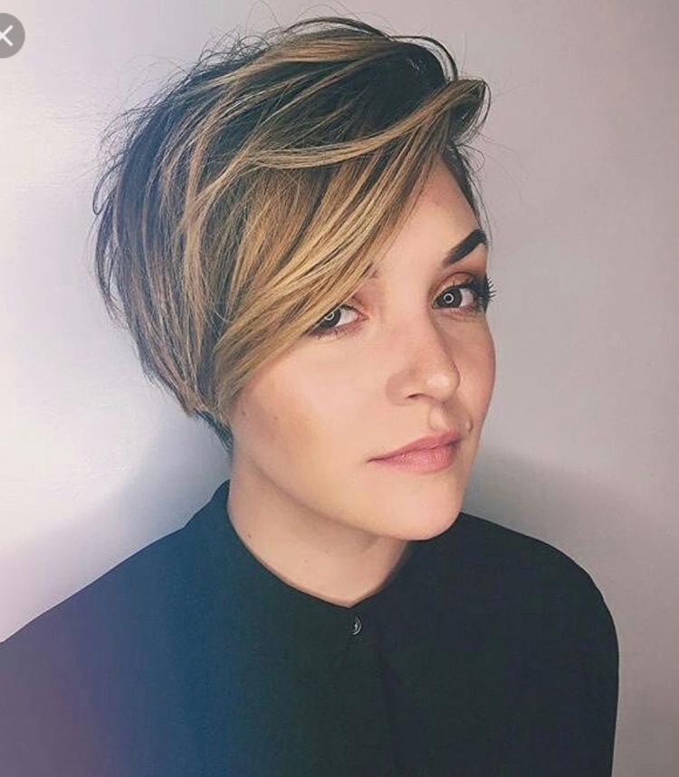 Балаяж на стрижку Пикси