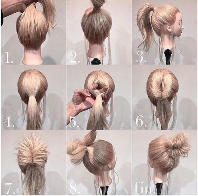 Прическа пучок пошагово
