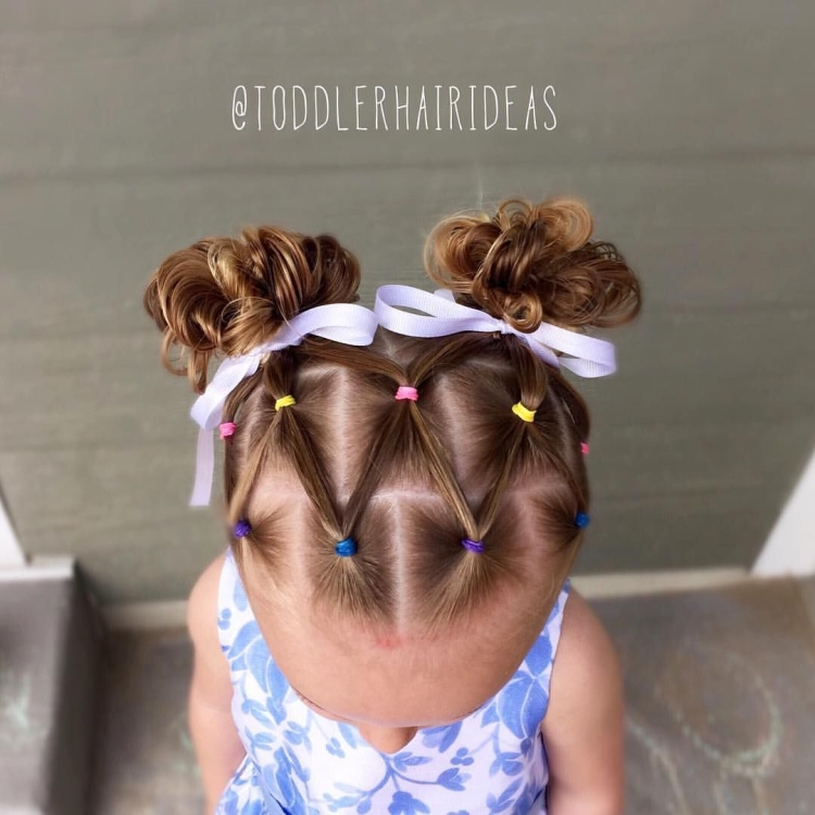 Причёски для девочек с маленькими резинками