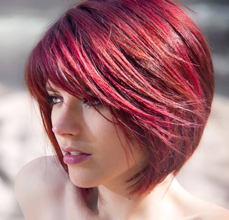 Красное мелирование