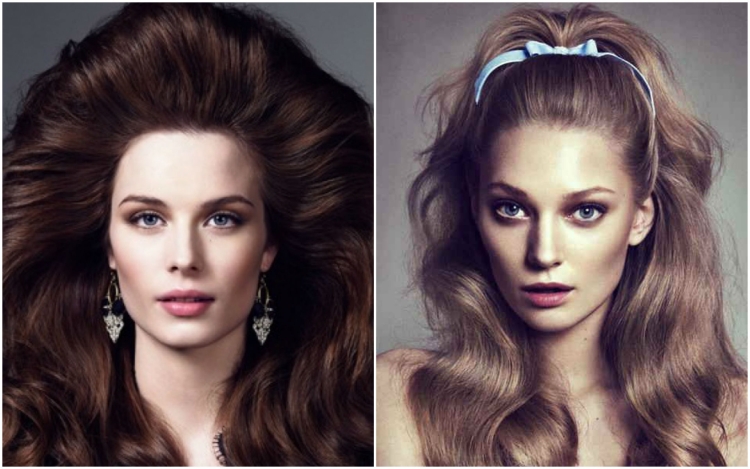 Прическа с объемом у корней