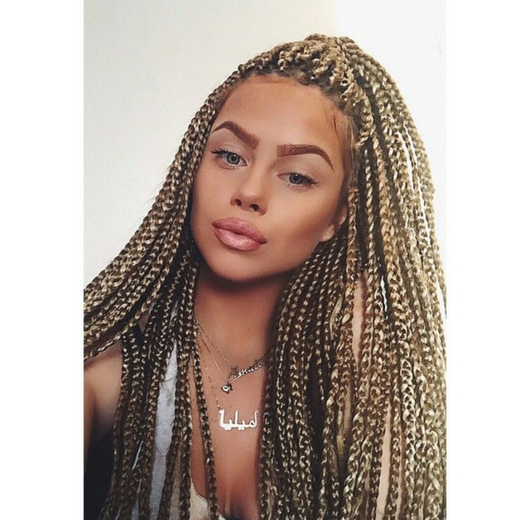 Афрокосы сенегальские блонд