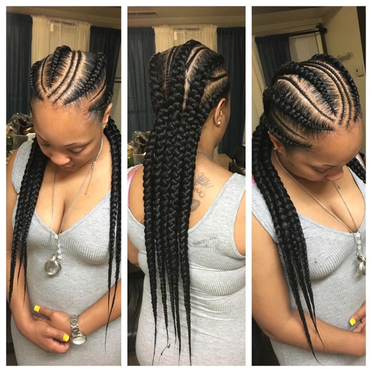 Африканские косички Убранные назад