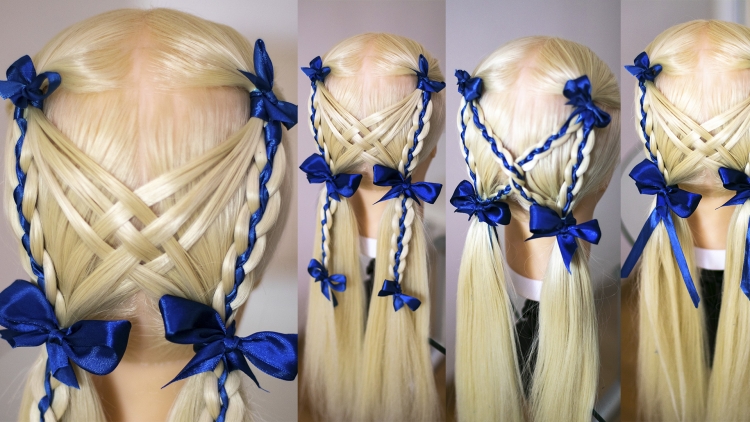 Туториал прически с лентами