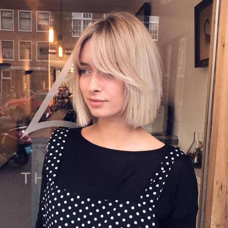 Стрижка Lob long-Bob с челкой