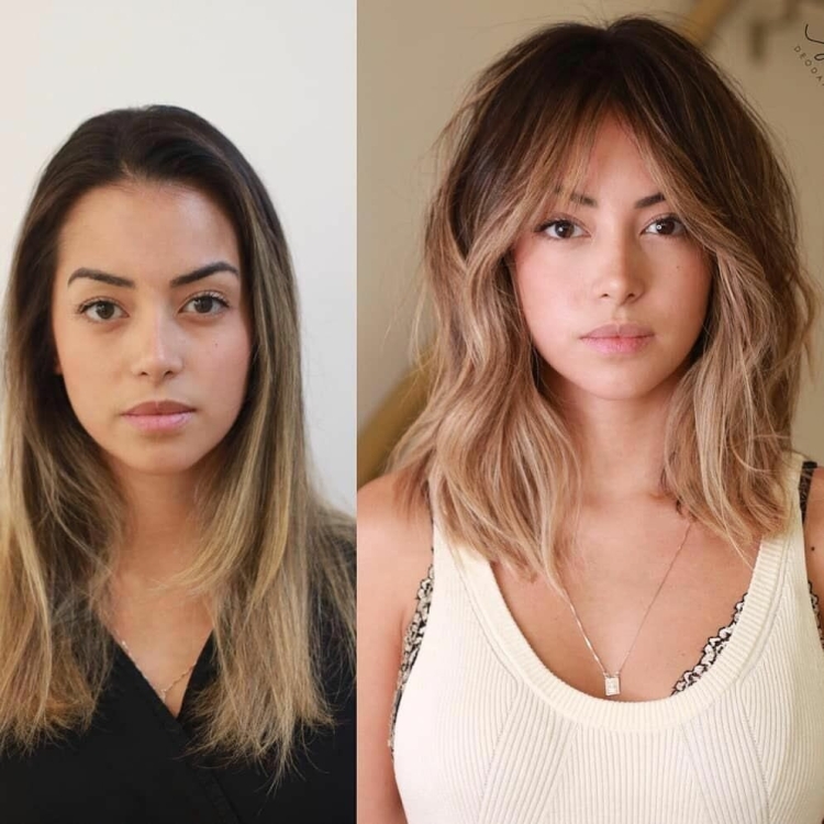 Чёлка Каскад на две стороны 2022