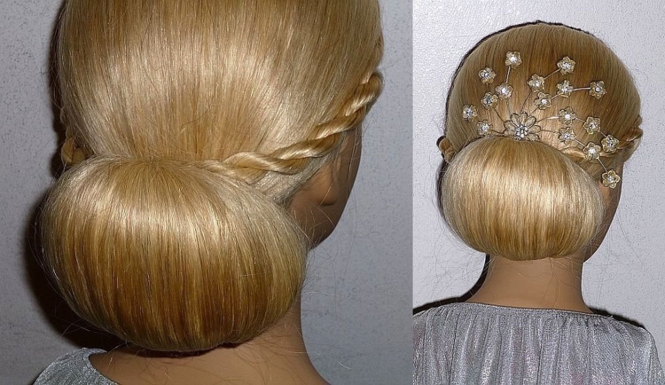 Свадебные прически с бубликом