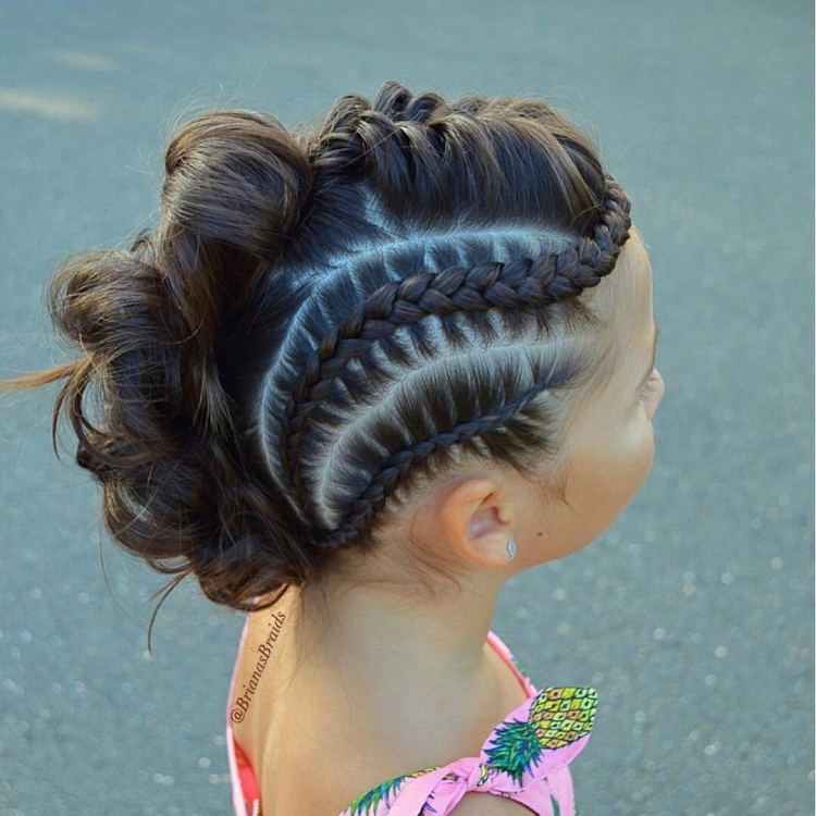 Прическа фонтанчик для девочки