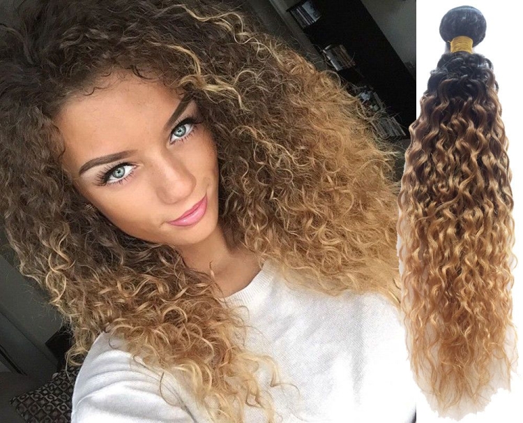 Омбре на кудрявые волосы