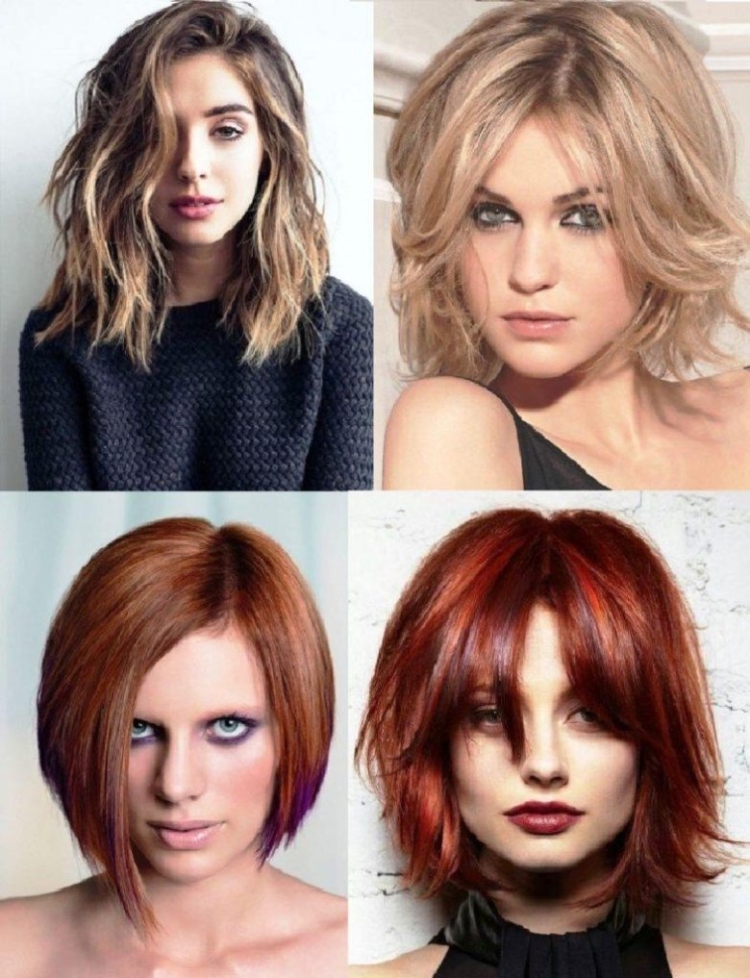 Стрижка с рваными концами на средние