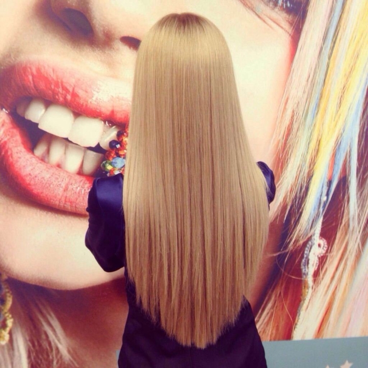 Стрижка полукругом на длинные волосы