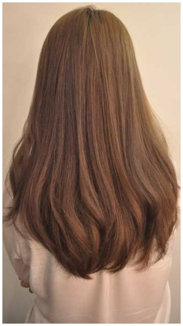 Стрижка полукркг на длинные волосы