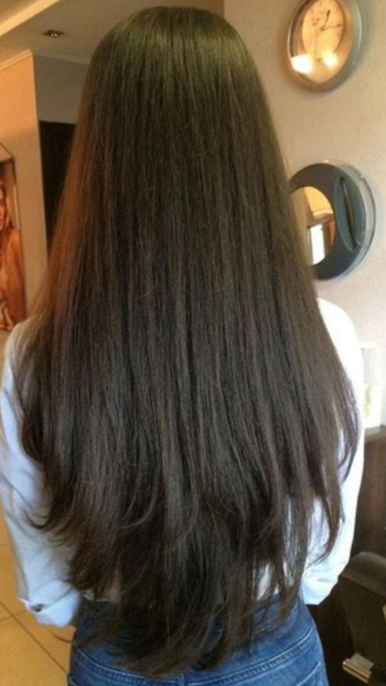 Срез волос на длинные волосы