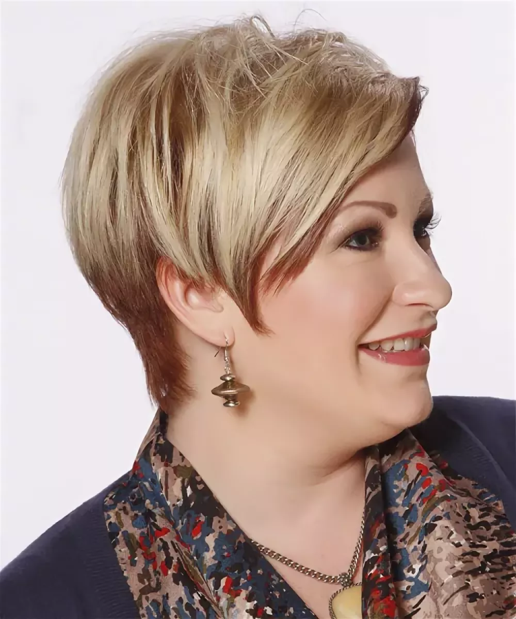 Стрижки Боб Пикси для полных женщин