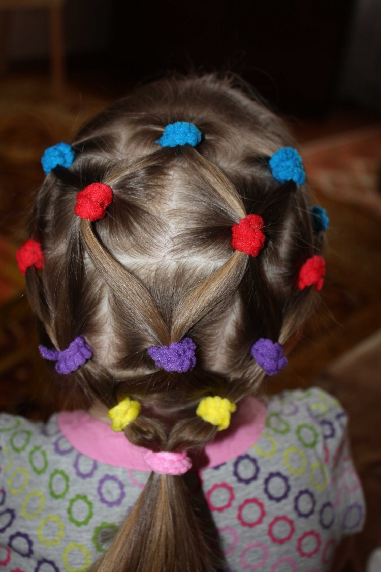 Прическа корзинка для девочки