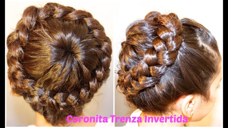 Прическа корзинка на длинные волосы на выпускной