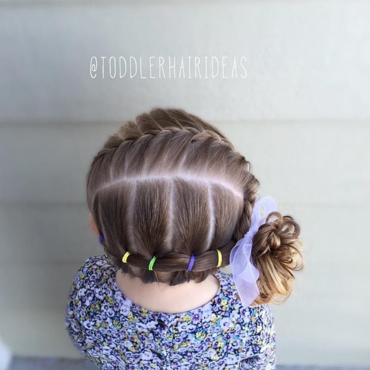 Прическа корзинка для девочки