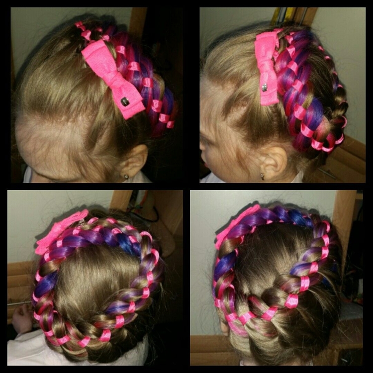 Детские прически с лентами