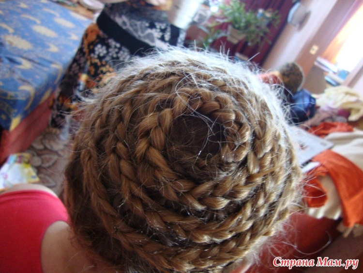 Советская прическа корзиночка