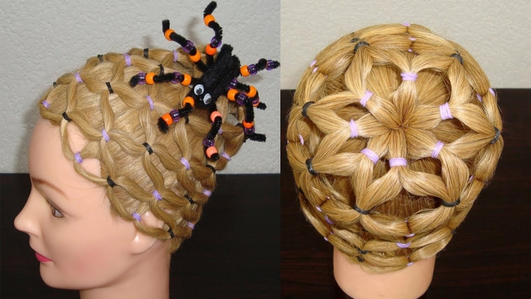 Прическа паутинка для девочек