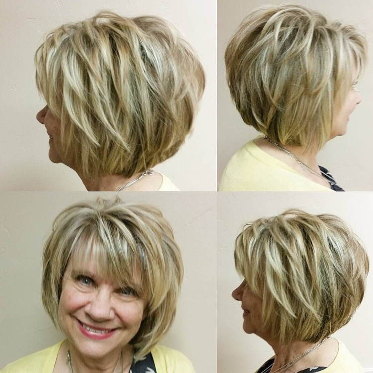 Каре градуированное Боб для женщин после 50