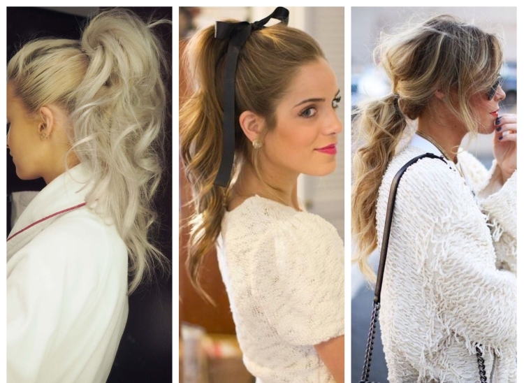 Кучерявые волосы в хвосте