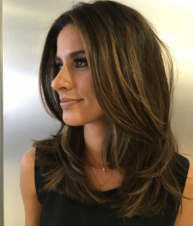 Стрижка Каскад ниже плеча