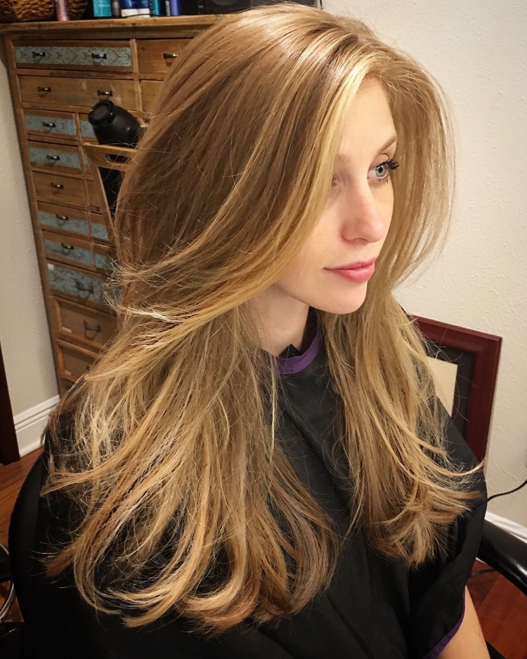 Каскад на длинные волосы