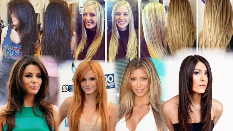 Легкая лесенка на длинные волосы