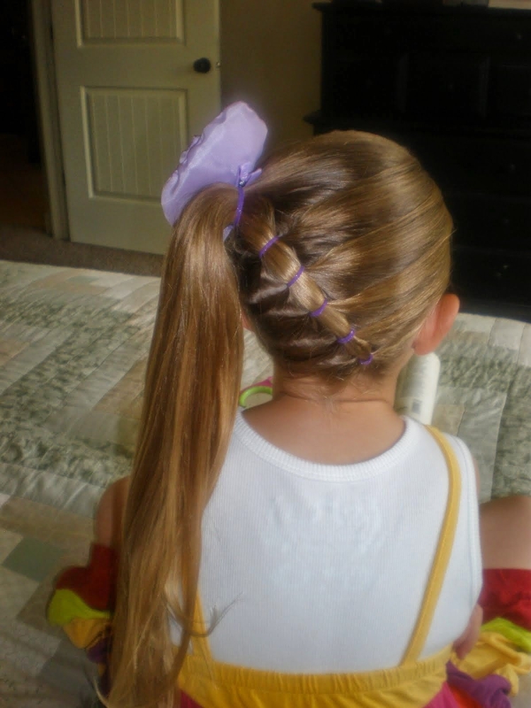 Прическа высокий хвост для девочки
