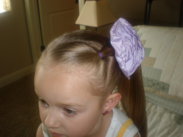 Высокие хвостики для девочек