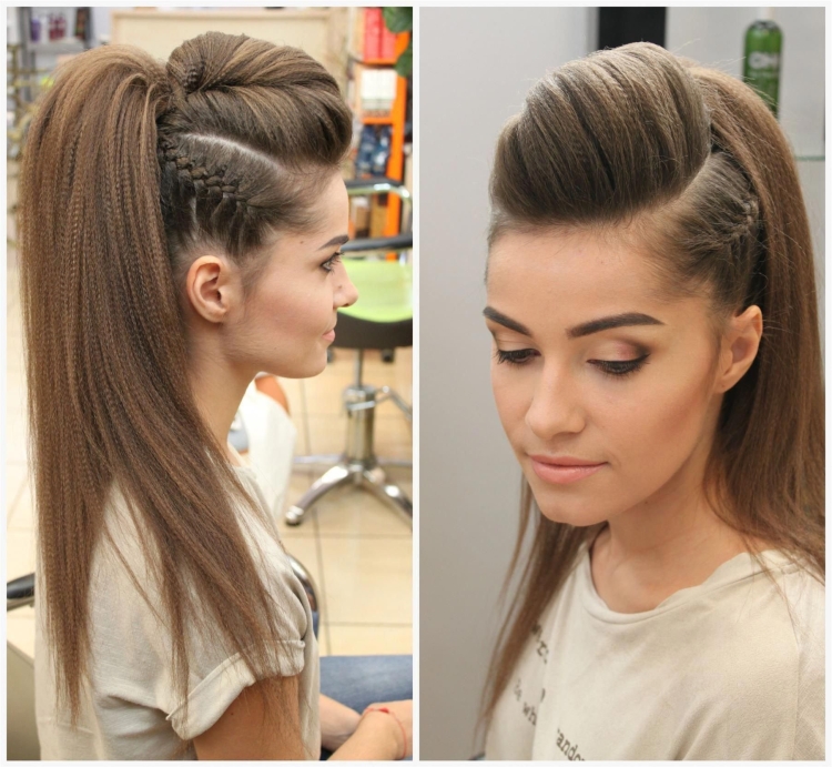 Прически с начесом на длинные