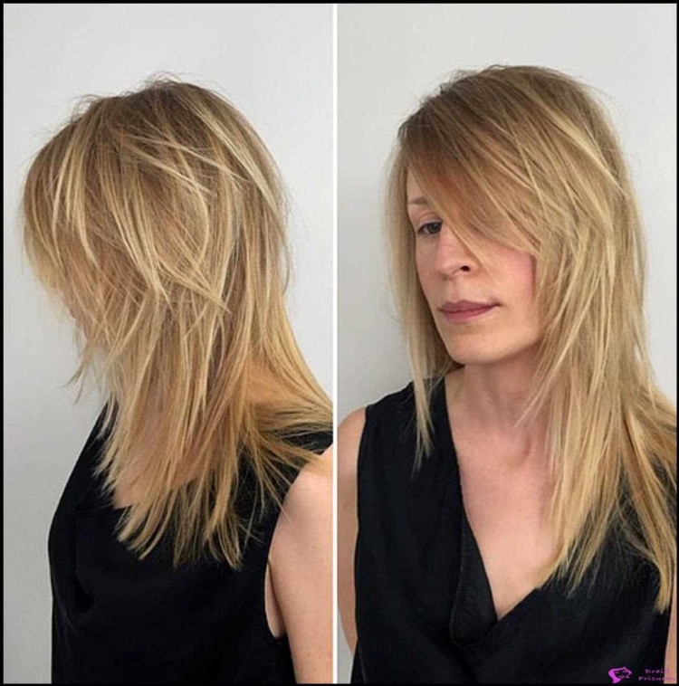 Многослойная стрижка на тонкие волосы длинные