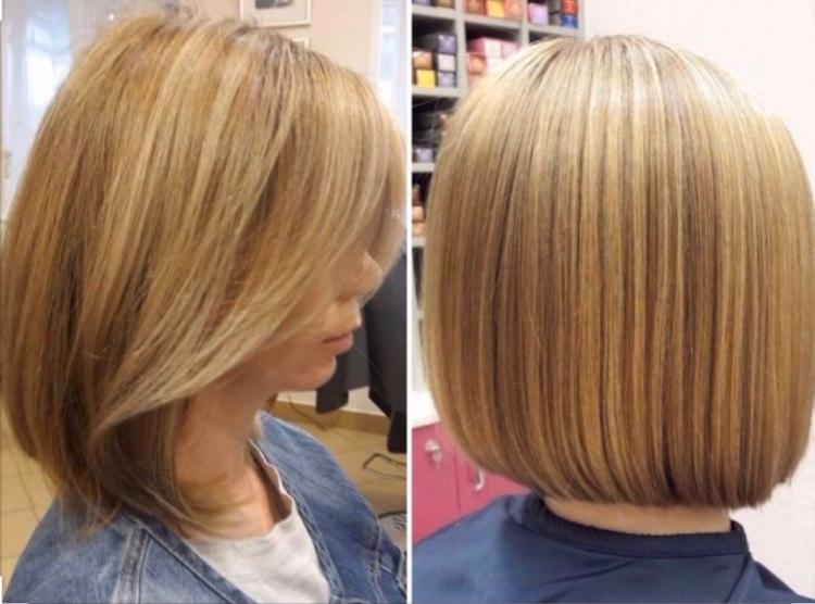 Стрижки каре удлиненное вид спереди и сзади