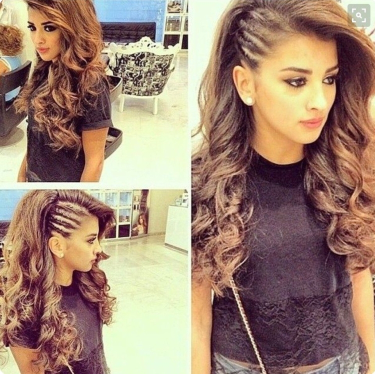 Причёски с локонами на длинные тёмные волосы